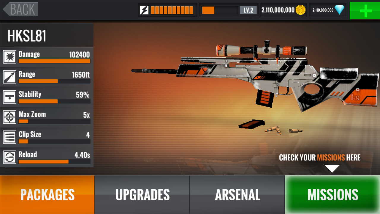 apk mod unlimited money on sniper fury